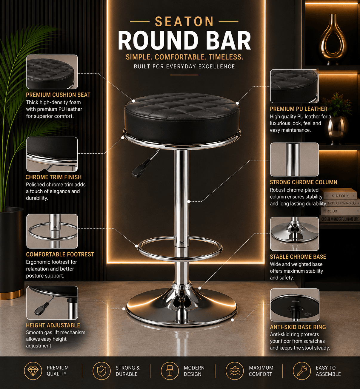 Seaton Round Bar - View 2