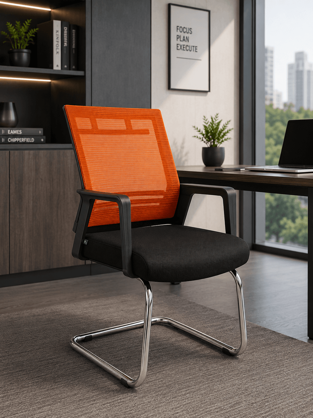 Orange Visitor Chair